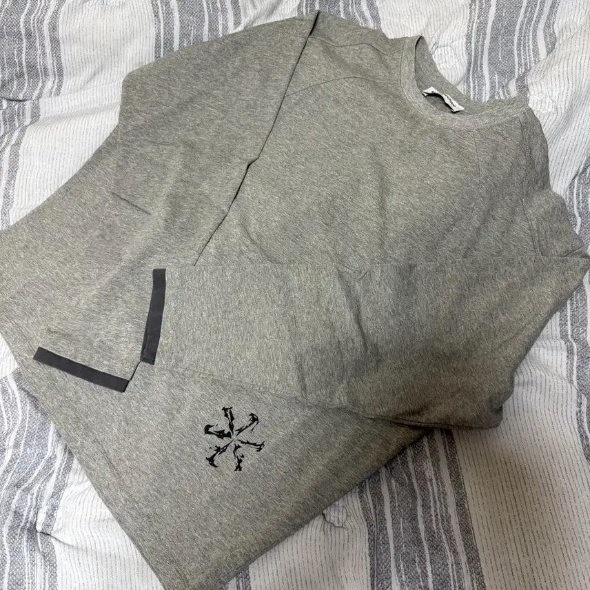 [BUNJANG] Milo Archive Incision Identity Long Sleeve Melange Grey / (M) 밀로 아카이브 인시전 아이덴티티 롱슬리브 멜란지 그레이