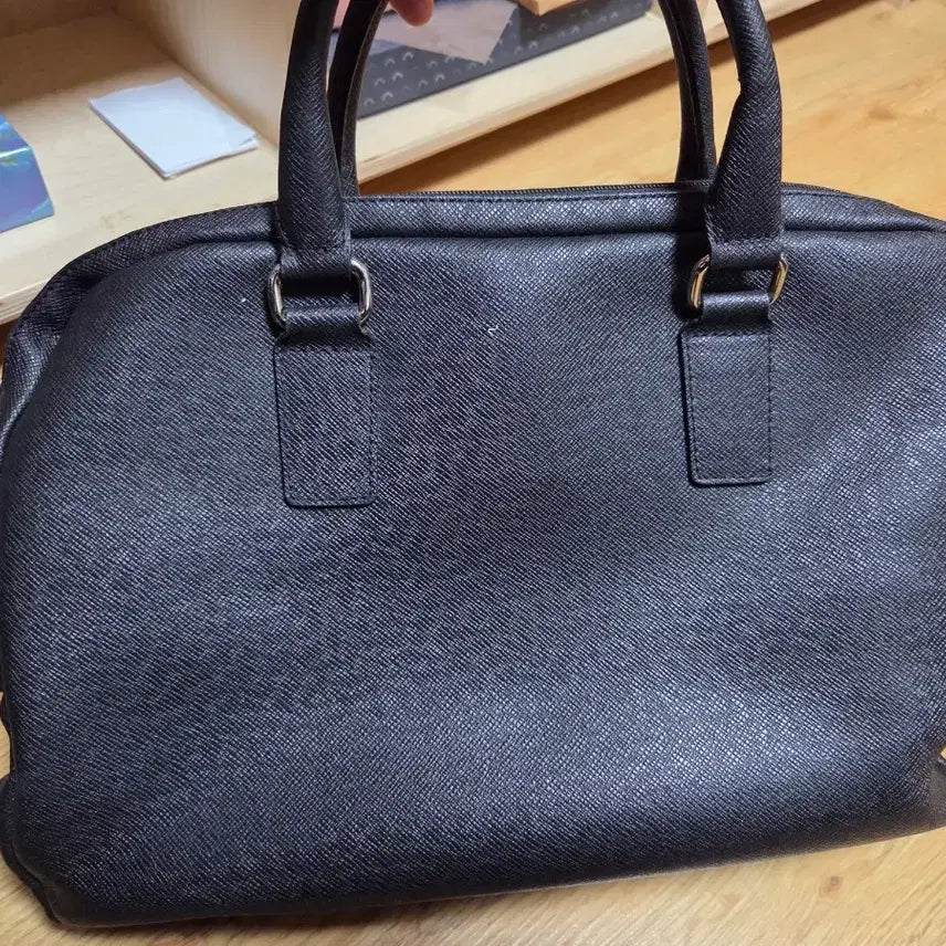[BUNJANG] Black Leather Briefcase / 블랙 서류 가방