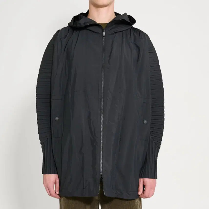 [BUNJANG] Homme Plissé Issey Miyake Solid Dual Zip Hooded Jacket - Black / (정품/새제품) 옴므플리세 이세이미야케 후드 재킷