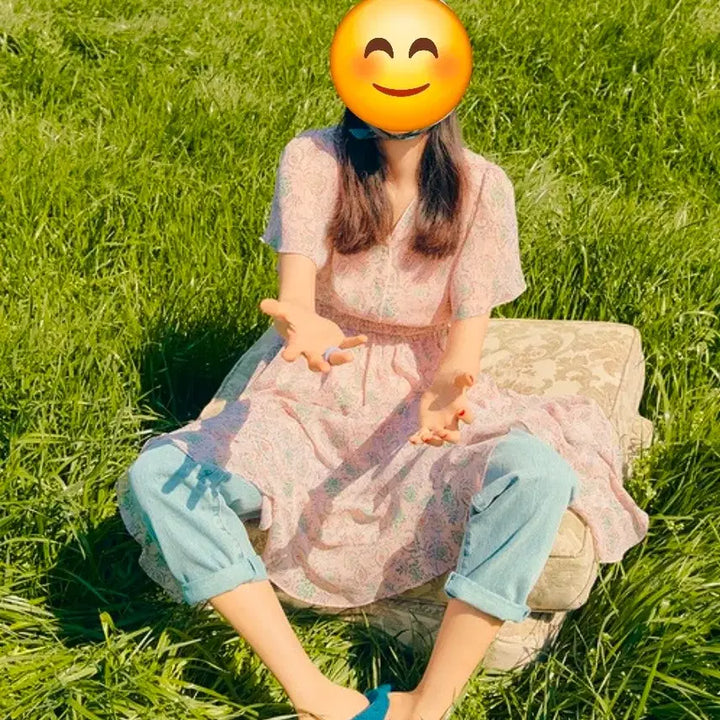 [BUNJANG] Thursday Island Smocking Waist Long Dress / 써스데이아일랜드(스타일)스모킹웨이스트고급롱원피스