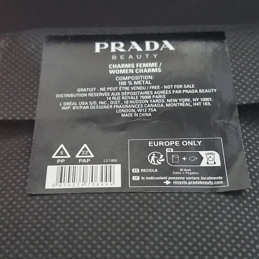 [BUNJANG] Prada Beauty Charm Keychain Set (3 pcs) / 프라다 뷰티 참 키링 (3개) 정품