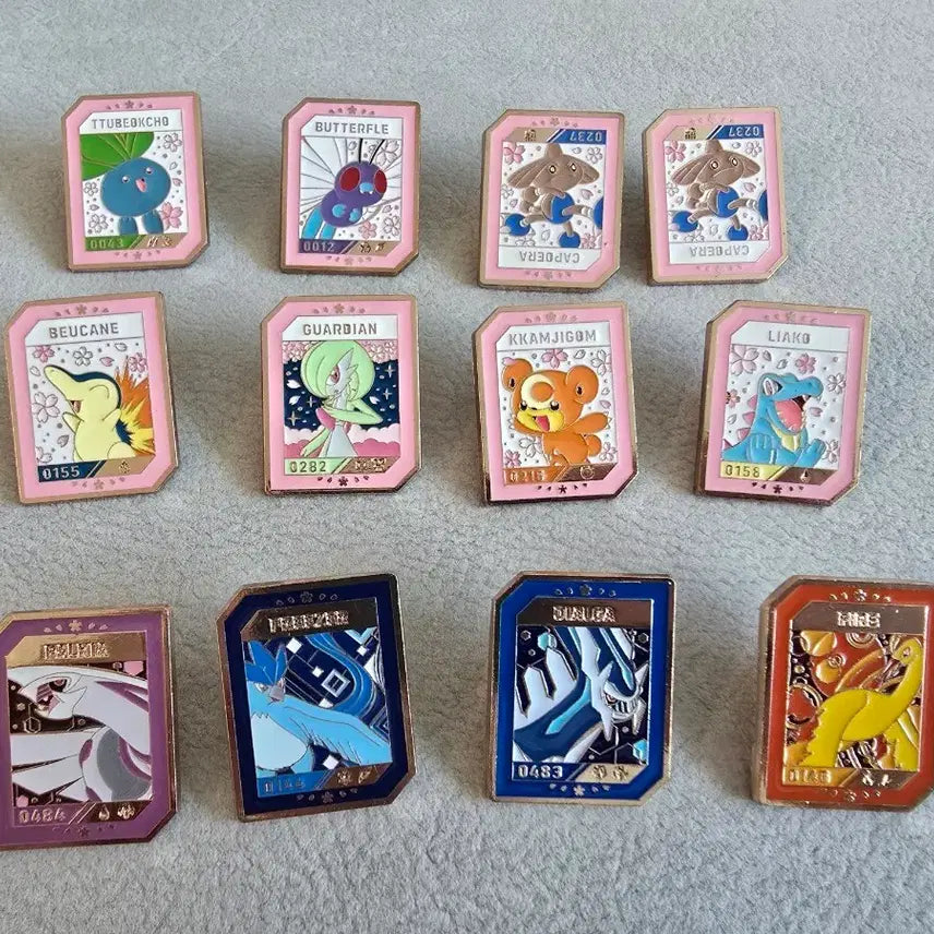[BUNJANG] Lee Saac Pokemon Badge Set / 이삭 포켓몬 뱃지 모음