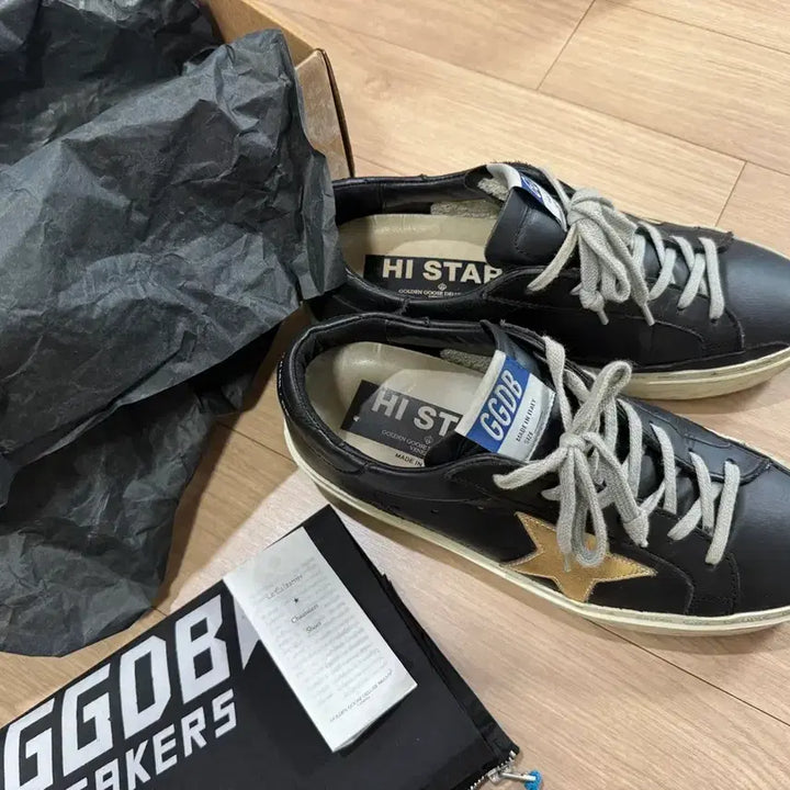 [BUNJANG] Golden Goose Superstar Black/Gold Sneakers / [골든구스] 하이스타 블랙/골드 (정품)