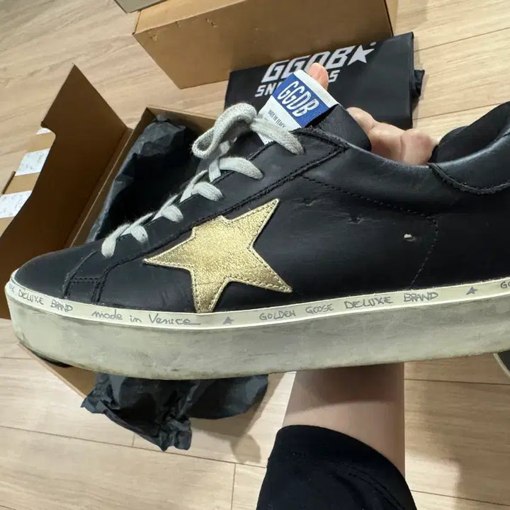 [BUNJANG] Golden Goose Superstar Black/Gold Sneakers / [골든구스] 하이스타 블랙/골드 (정품)