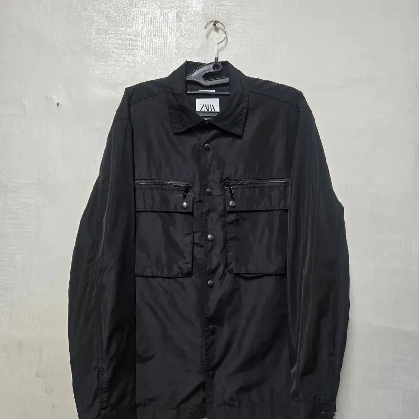 [BUNJANG] ZARA Black Prada-Twill Pocket Shirt Jacket M / 자라 블랙 프라다원단 포켓 셔츠 자켓 M