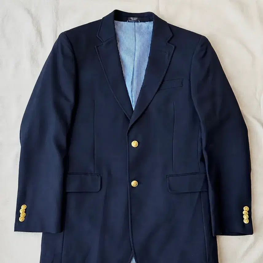 [BUNJANG] Tommy Hilfiger Navy Gold Button Wool Blazer 40R / 타미 힐피거 금장 블레이저 네이비 40R