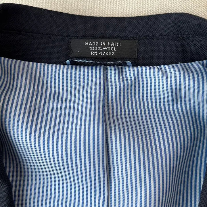 [BUNJANG] Tommy Hilfiger Navy Gold Button Wool Blazer 40R / 타미 힐피거 금장 블레이저 네이비 40R