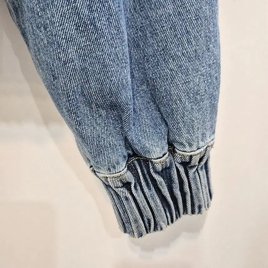 [BUNJANG] SJYP Quilted Cropped Denim Jacket / SJYP 누빔 크롭 데님 자켓