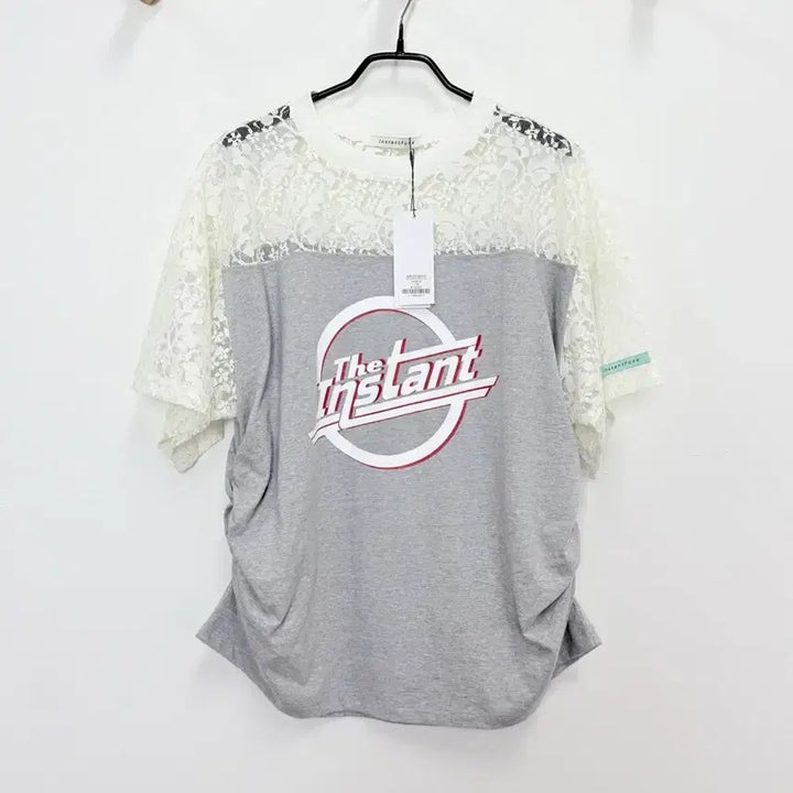 [BUNJANG] INSTANTFUNK Lace Color Block Short Sleeve T-Shirt / [새상품] 인스턴트펑크 레이스 배색 반팔티