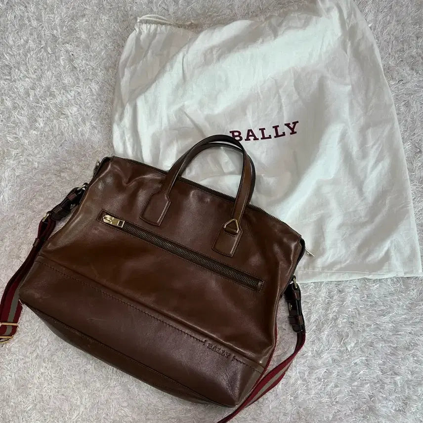 [BUNJANG] Bally Brief/Tote Bag 2-Way Brown Leather / 발리브리프 토트 2way가방