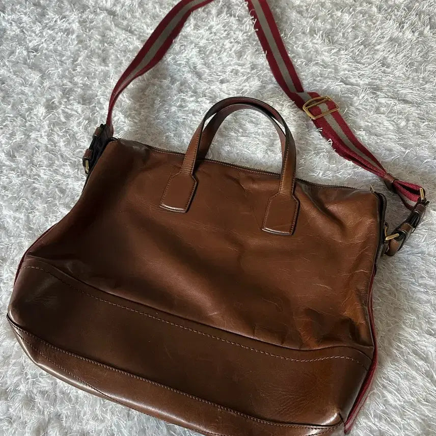 [BUNJANG] Bally Brief/Tote Bag 2-Way Brown Leather / 발리브리프 토트 2way가방