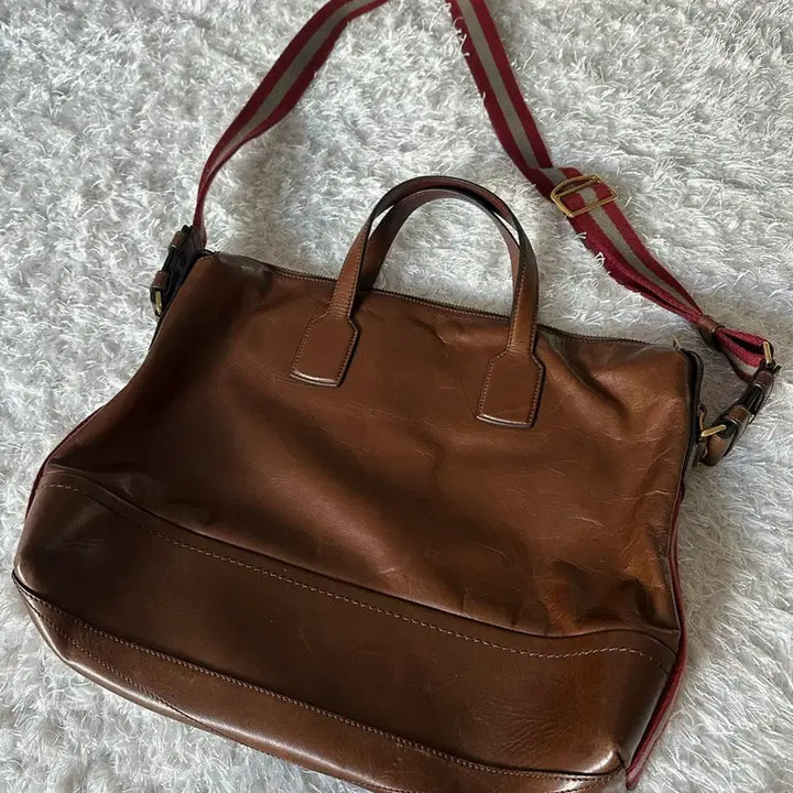 [BUNJANG] Bally Brief/Tote Bag 2-Way Brown Leather / 발리브리프 토트 2way가방