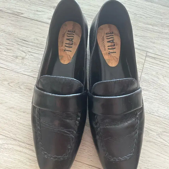 [BUNJANG] Alviero Martini Black Lambskin Loafers / 알비에로 마르티니 블랙 양가죽로퍼