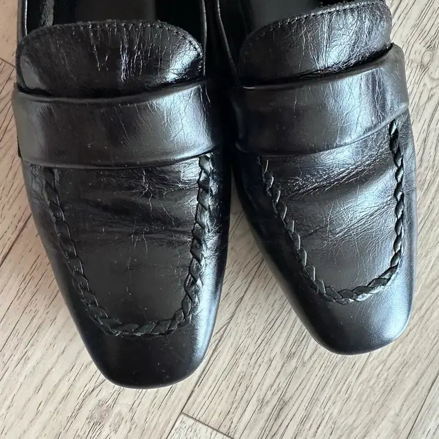 [BUNJANG] Alviero Martini Black Lambskin Loafers / 알비에로 마르티니 블랙 양가죽로퍼