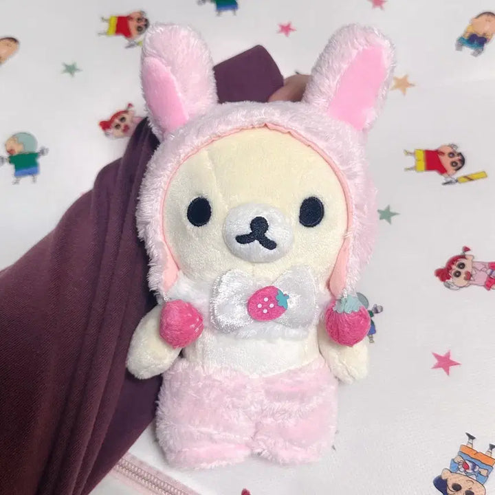 [BUNJANG] San-X Rilakkuma Strawberry Usagi Plush / [5/5까지]고전 우사기 딸기 코리락쿠마