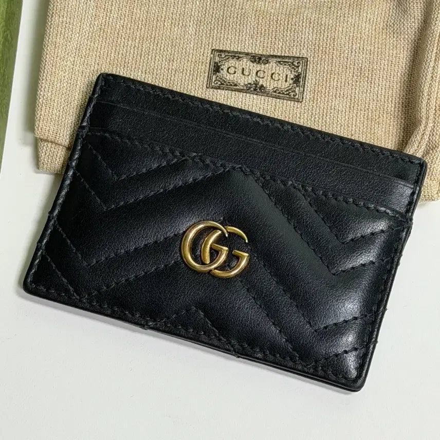 [BUNJANG] Gucci GG Marmont Card Case Wallet / 구찌 GG 마몽 카드 케이스 카드지갑