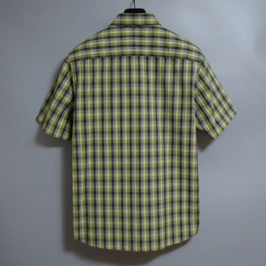 [BUNJANG] Columbia Check Short Sleeve Shirt Size S (95-100) / 컬럼비아 반소매 체크셔츠 95-100