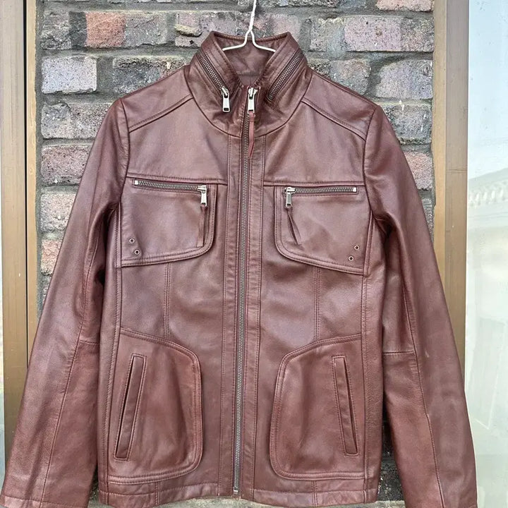 [BUNJANG] Andrew Marc Leather Jacket Brick Color / Andrew Marc 레더 자켓 브릭색