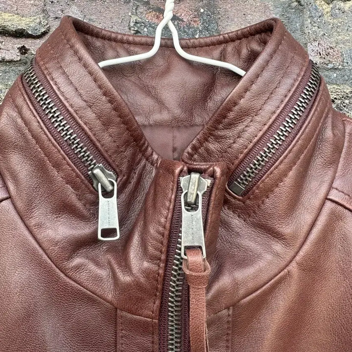 [BUNJANG] Andrew Marc Leather Jacket Brick Color / Andrew Marc 레더 자켓 브릭색