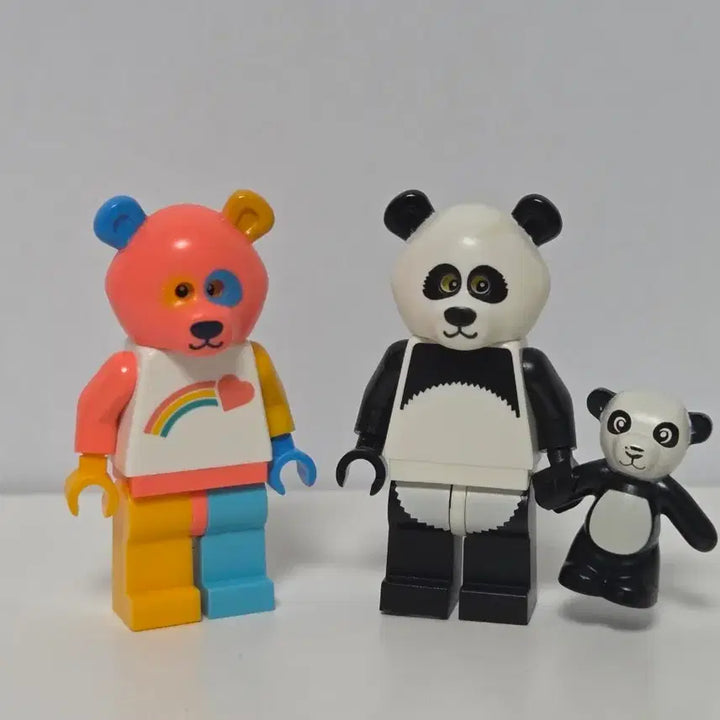 [BUNJANG] Lego Rainbow Bear Animal Building Blocks / 레고 판다 팬더 무지개 곰 알바 동물 알바