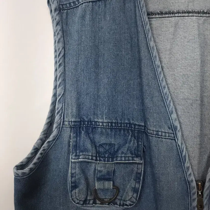 [BUNJANG] Vintage Denim Vest XXL / 빈티지 데님 조끼 베스트 포켓 디자인 110 XXL