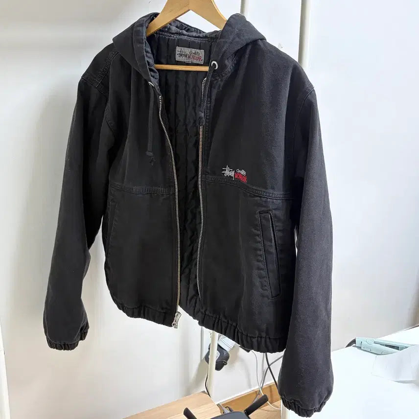 [BUNJANG] Stussy Canvas Insulated Work Jacket Black Size S / 스투시 캔버스 인슐레이티드 워크 자켓 S