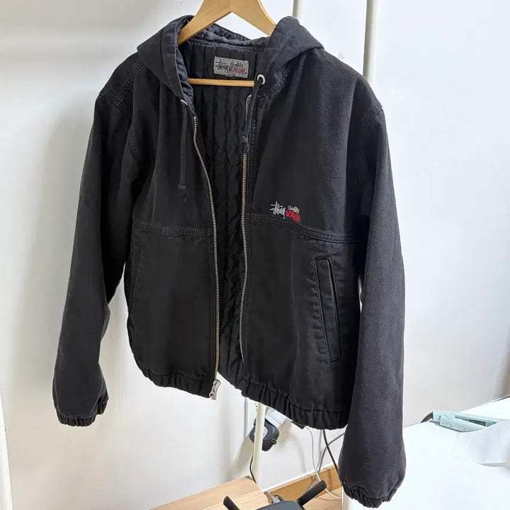 [BUNJANG] Stussy Canvas Insulated Work Jacket Black Size S / 스투시 캔버스 인슐레이티드 워크 자켓 S
