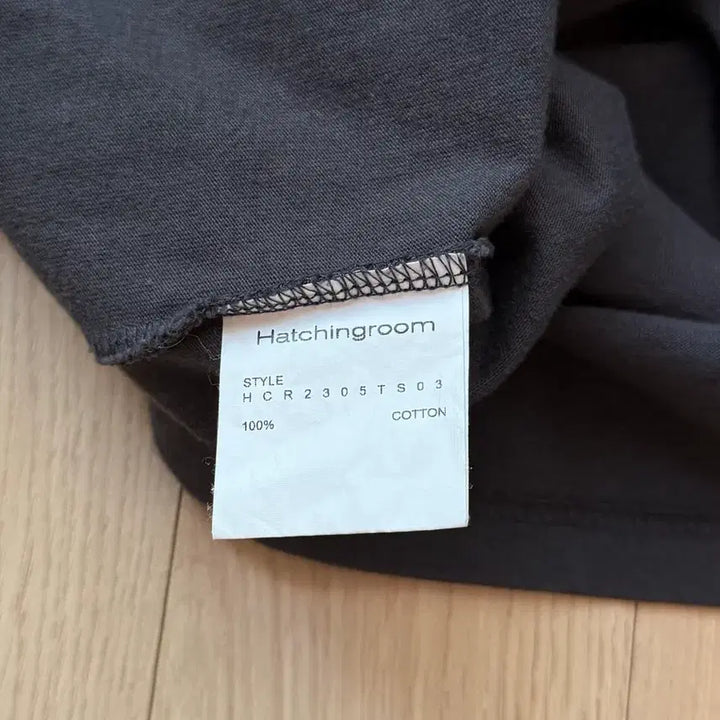 [BUNJANG] Hatching Room Charcoal Short Sleeve T-Shirt / [2] 해칭룸 반팔 차콜