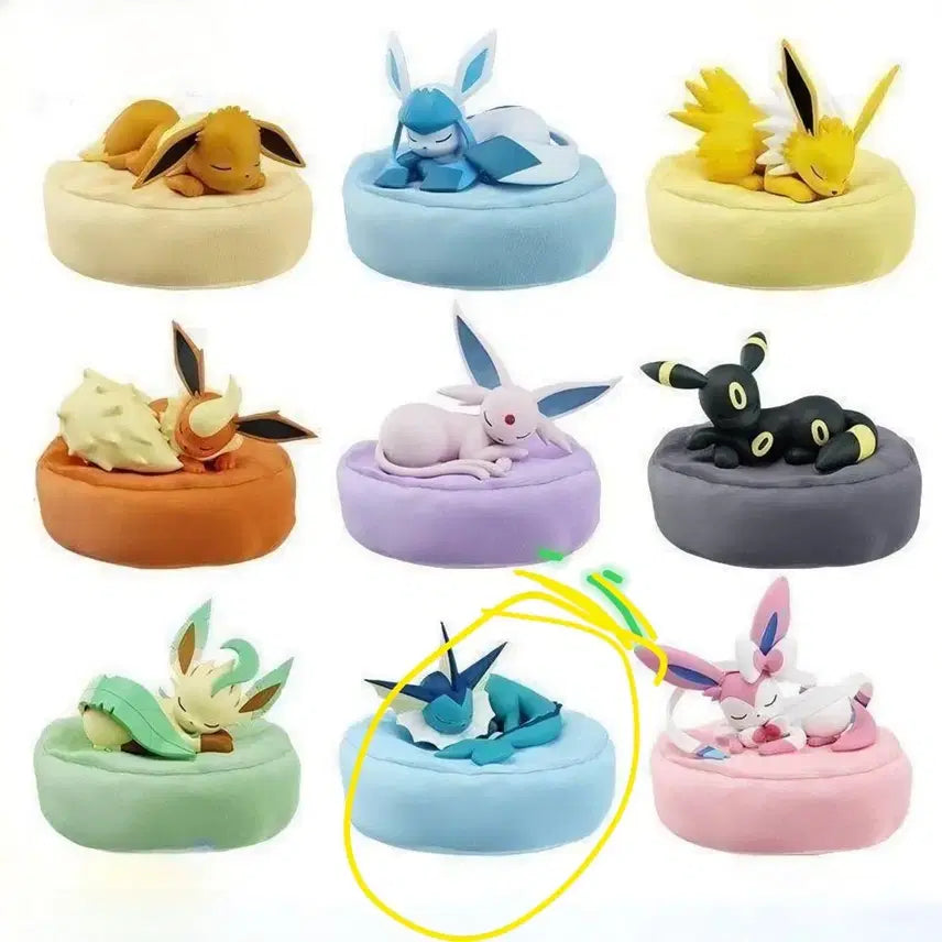 [BUNJANG] Pokemon Eevee Sleeping Pose Series Figure Vaporeon / 포켓몬스터 이브이 잠자는 자세 시리즈 피규어 샤미드 판매합니다