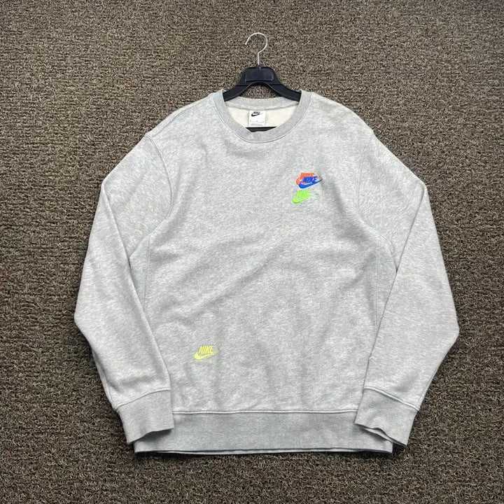 [BUNJANG] Nike Multi-Logo Grey Sweatshirt / 나이키 멀티로고 그레이 맨투맨