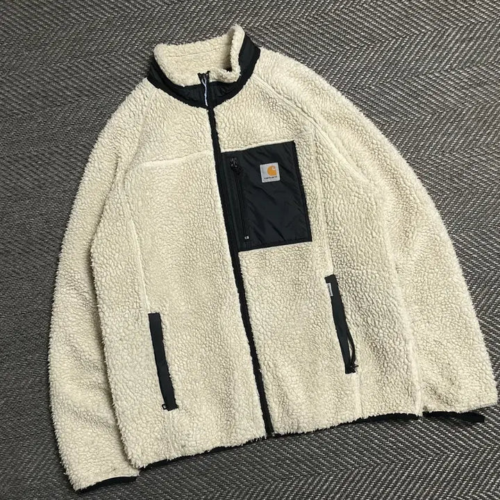 [BUNJANG] Carhartt WIP Patch Logo Sherpa Fleece Jacket / 칼하트 WIP 패치 로고 쉐르파 플리스 자켓y 5420