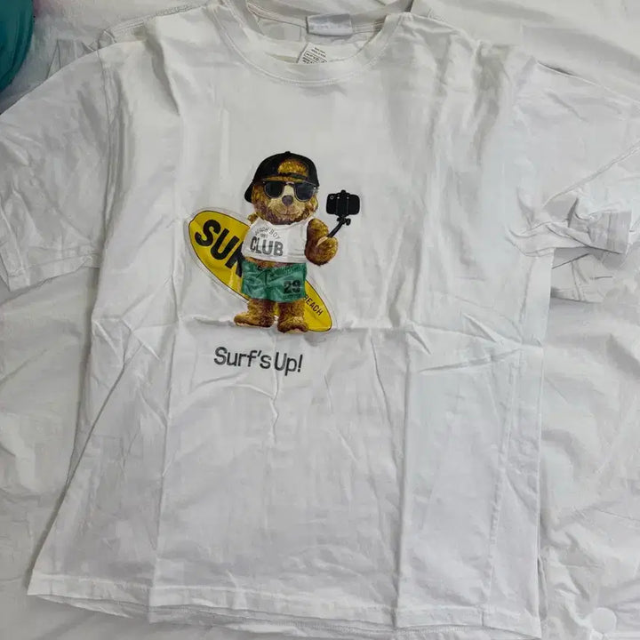 [BUNJANG] White Palm Tree Graphic T-Shirt / 살쪄서 안입는 옷 팝니다.
