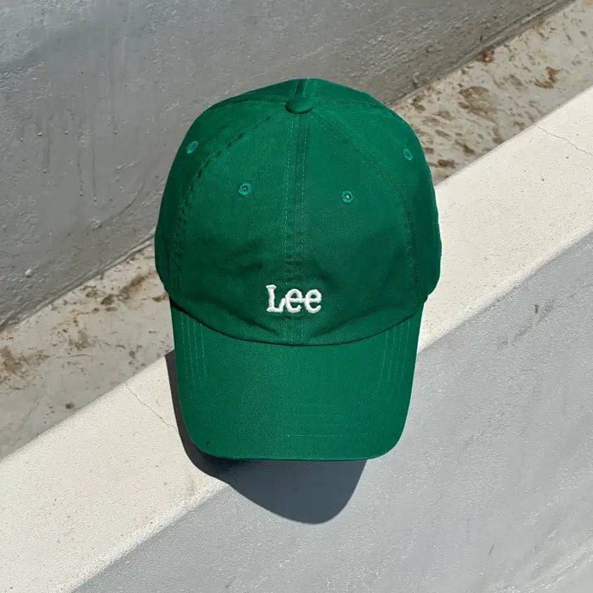 [BUNJANG] Lee Green Logo Ball Cap / [M-L] Lee 리 로고 그린 볼캡 모자