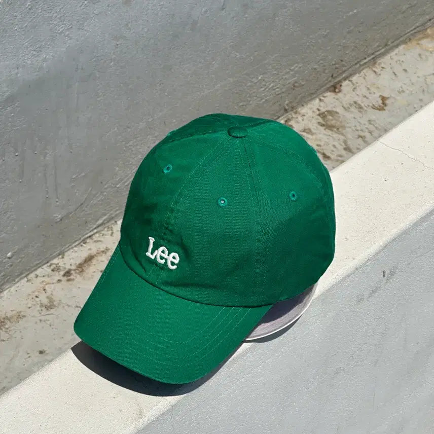 [BUNJANG] Lee Green Logo Ball Cap / [M-L] Lee 리 로고 그린 볼캡 모자