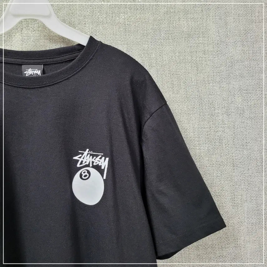 [BUNJANG] Stussy 8-Ball Black Short Sleeve T-Shirt Men&