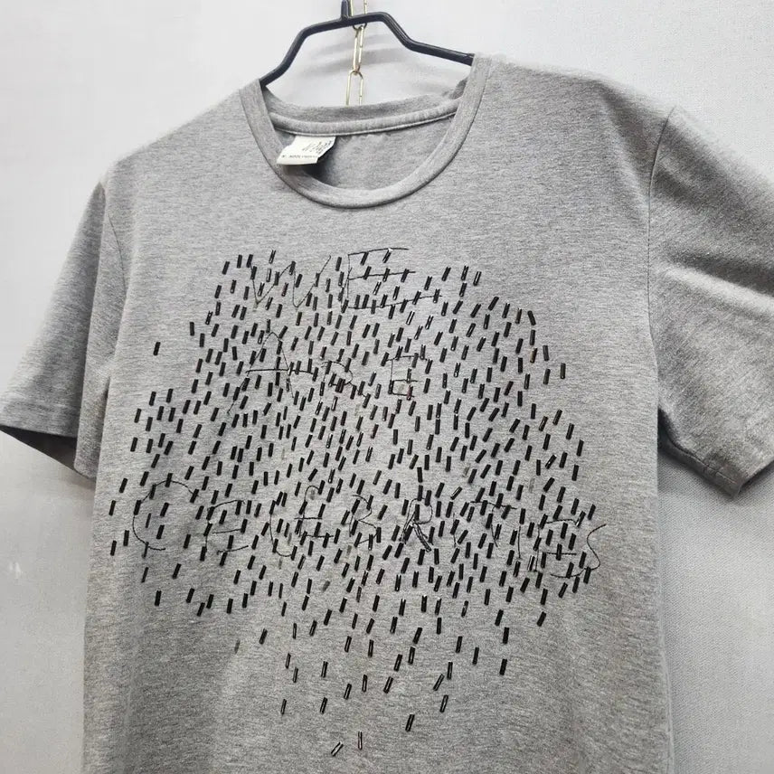 [BUNJANG] NHollywood Archive Beads Graphic Short Sleeve T-shirt M / 엔할리우드 아카이브 비즈 그래픽 반팔티 M