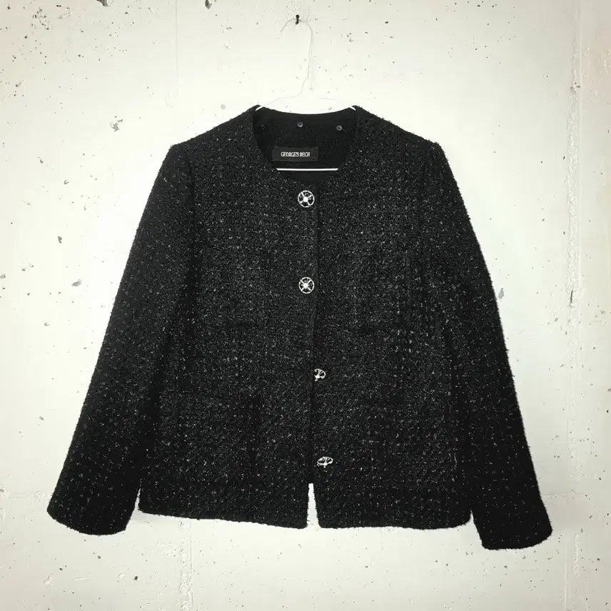 [BUNJANG] Georges Rech Black Tweed Jacket / 조르쥬 레쉬 블랙 트위드 자켓 66