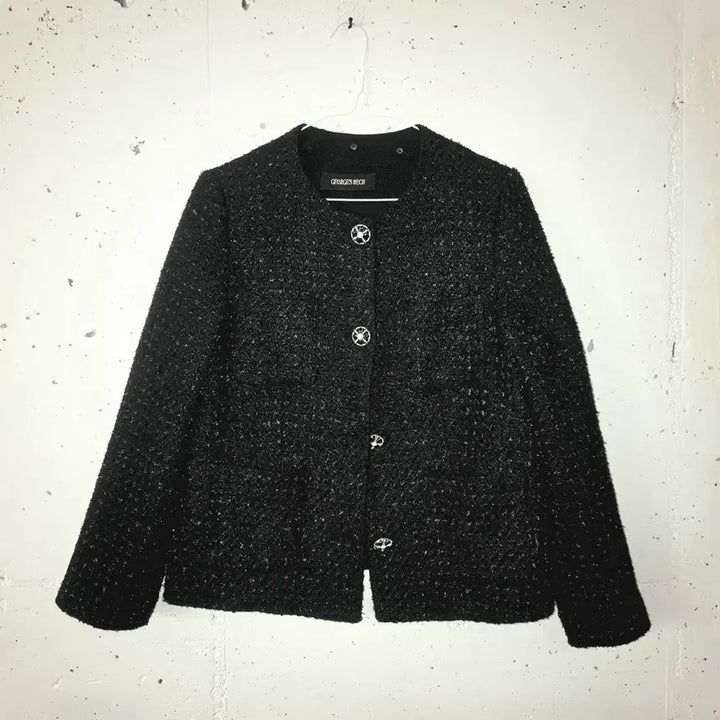 [BUNJANG] Georges Rech Black Tweed Jacket / 조르쥬 레쉬 블랙 트위드 자켓 66
