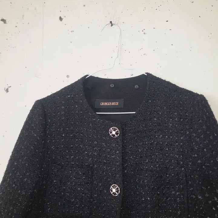 [BUNJANG] Georges Rech Black Tweed Jacket / 조르쥬 레쉬 블랙 트위드 자켓 66