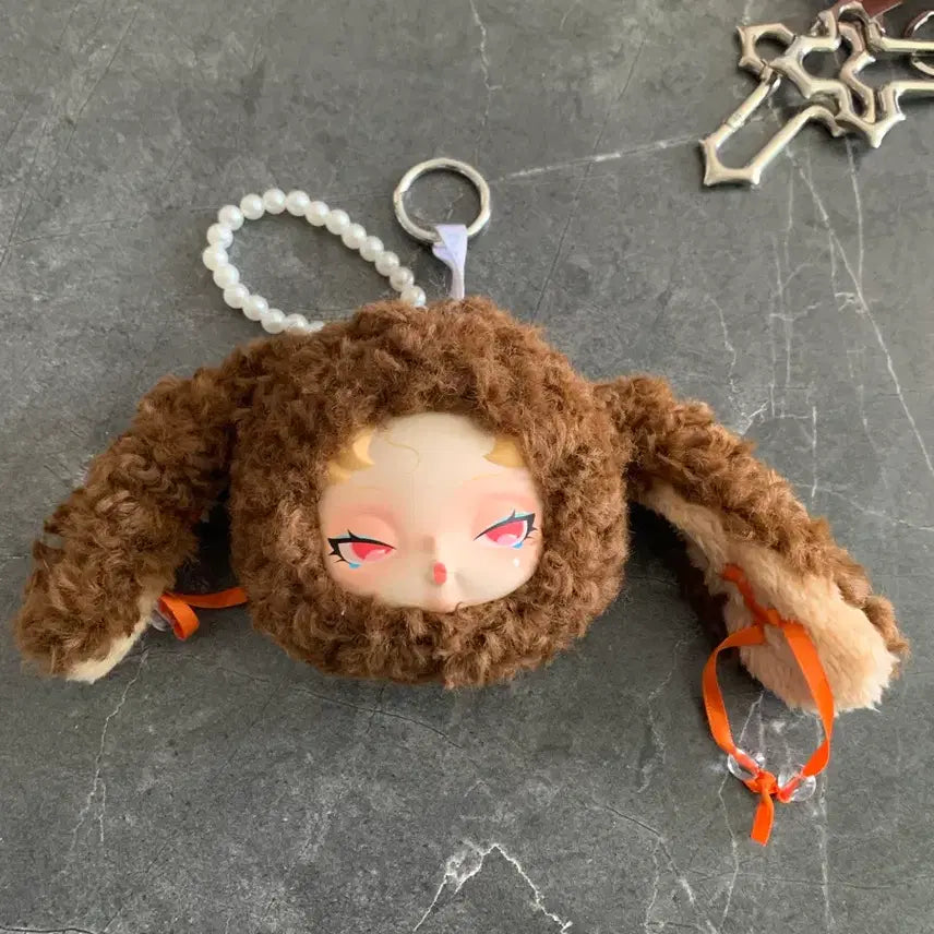 [BUNJANG] Dodonaami Brown Rabbit Doll Keyring / 도도나미 브라운 토끼 인형 키링
