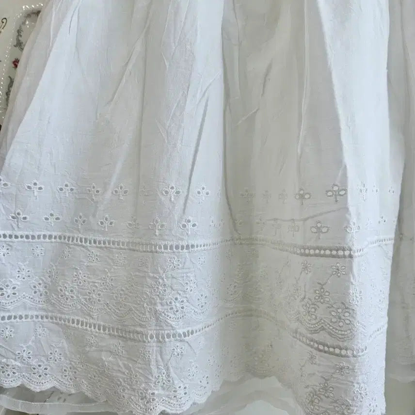[BUNJANG] Ank Rouge Cotton Lace Dress / 앙크루즈(Ank Rouge) 코튼 레이스 원피스