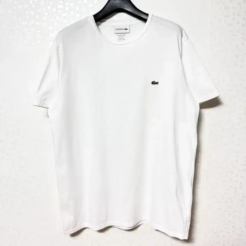 [BUNJANG] Lacoste White Short Sleeve T-Shirt / [L,100]라코스테 반팔티 화이트 lacoste