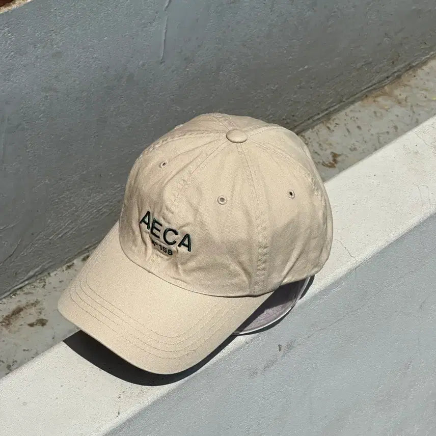 [BUNJANG] AECA White Beige Ball Cap Hat / [F] AECA 에이카화이트 베이지 볼캡 모자