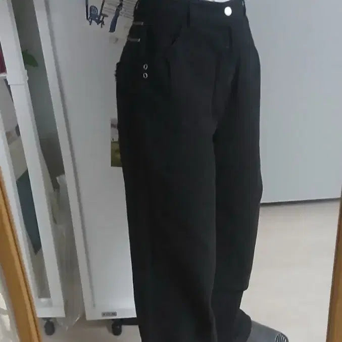 [BUNJANG] Wide Leg Black Denim Jeans / 와이드통 블랙진