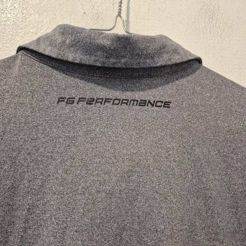[BUNJANG] Phantom FG Gray Stripe Short-Sleeve Polo T-Shirt / 팬텀 FG 그레이 스트라이프 반팔 폴로티