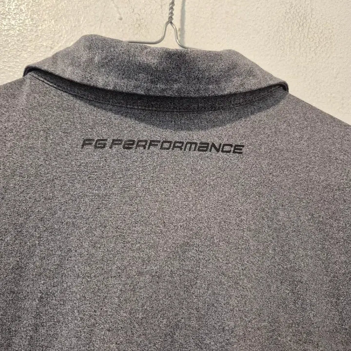 [BUNJANG] Phantom FG Gray Stripe Short-Sleeve Polo T-Shirt / 팬텀 FG 그레이 스트라이프 반팔 폴로티