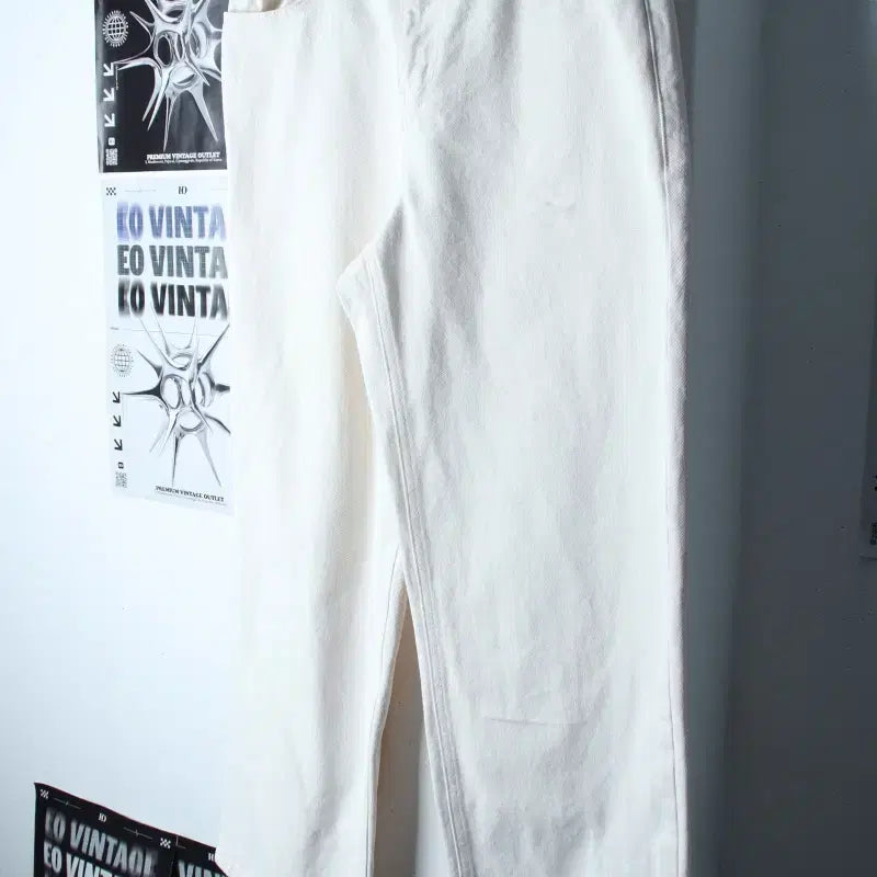 [BUNJANG] Musinsa Standard Cotton Pants Ivory / (M-L) 무신사 스탠다드 면바지 팬츠 아이보리 아메카지-2628
