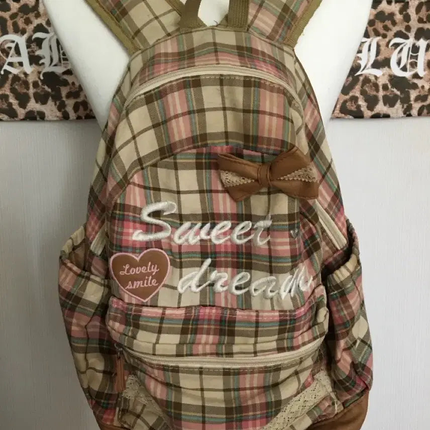 [BUNJANG] Latte Gyaru Mori Girl Style Vintage Backpack / 라떼갸루 모리걸 빈티지 백팩 딸초
