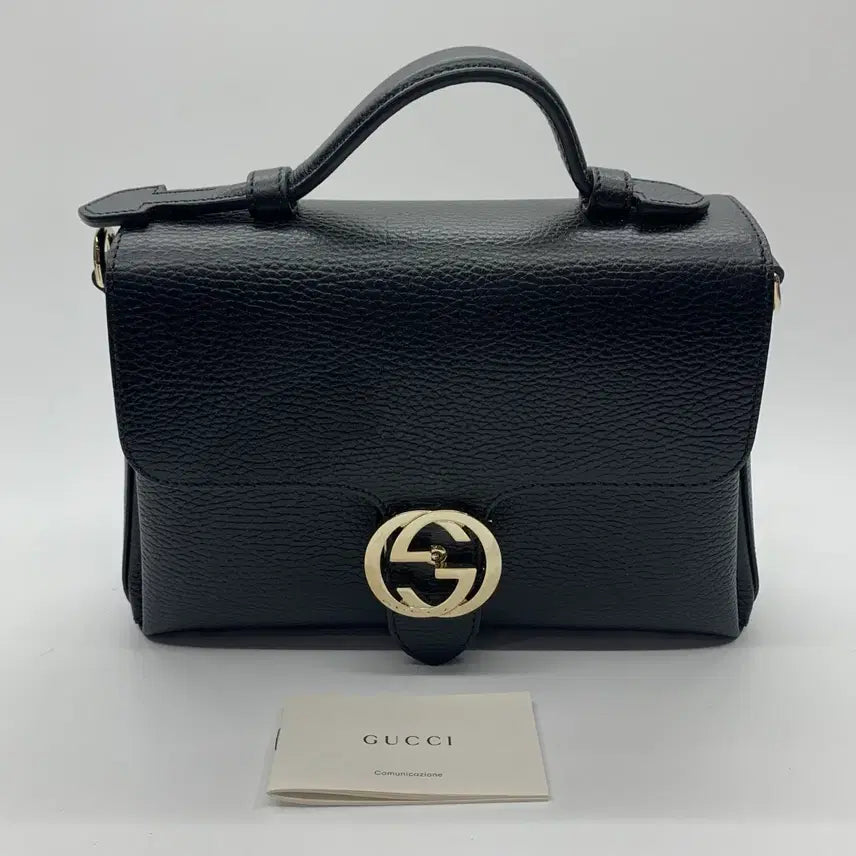 [BUNJANG] Gucci Interlocking Top Handle Bag Black 510302 / 267001300 구찌 인터로킹 탑핸들 블랙 가방 510302