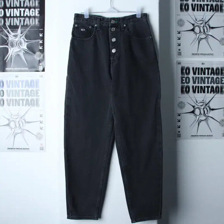 [BUNJANG] Tommy Hilfiger Black Denim Jeans / W(S-M) 타미힐피거 청바지 데님 흑청 아메카지-262A